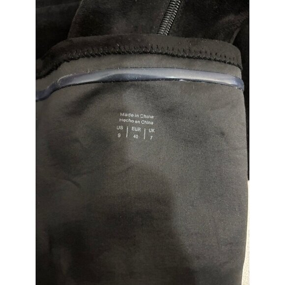 Aldo Over The Knee Sock Boots Black Women 9 Faux Suede Block Heel - Picture 15 of 15